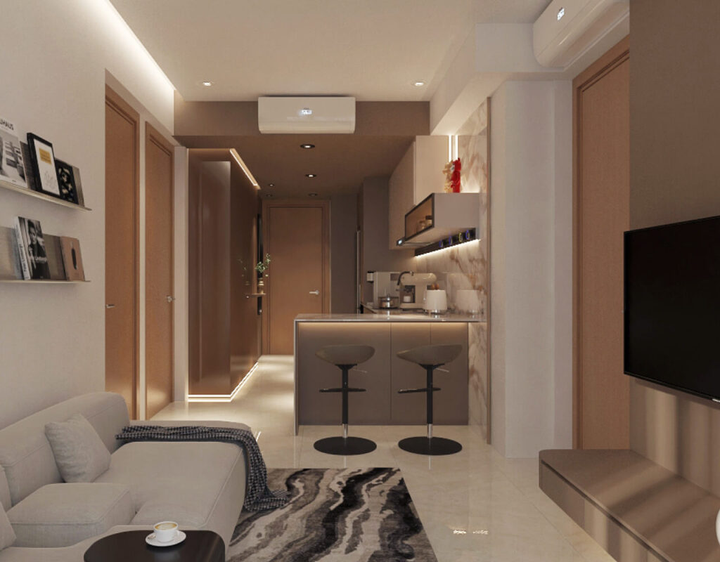 2-bedroom condo space design ideas