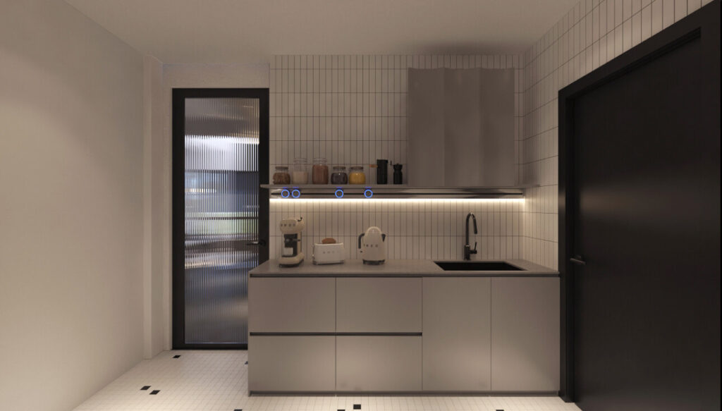 Minimal enclosed kitchen