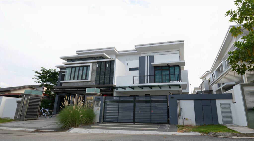 Semi-detached 	house Singapore: landed property type with shared party wall
